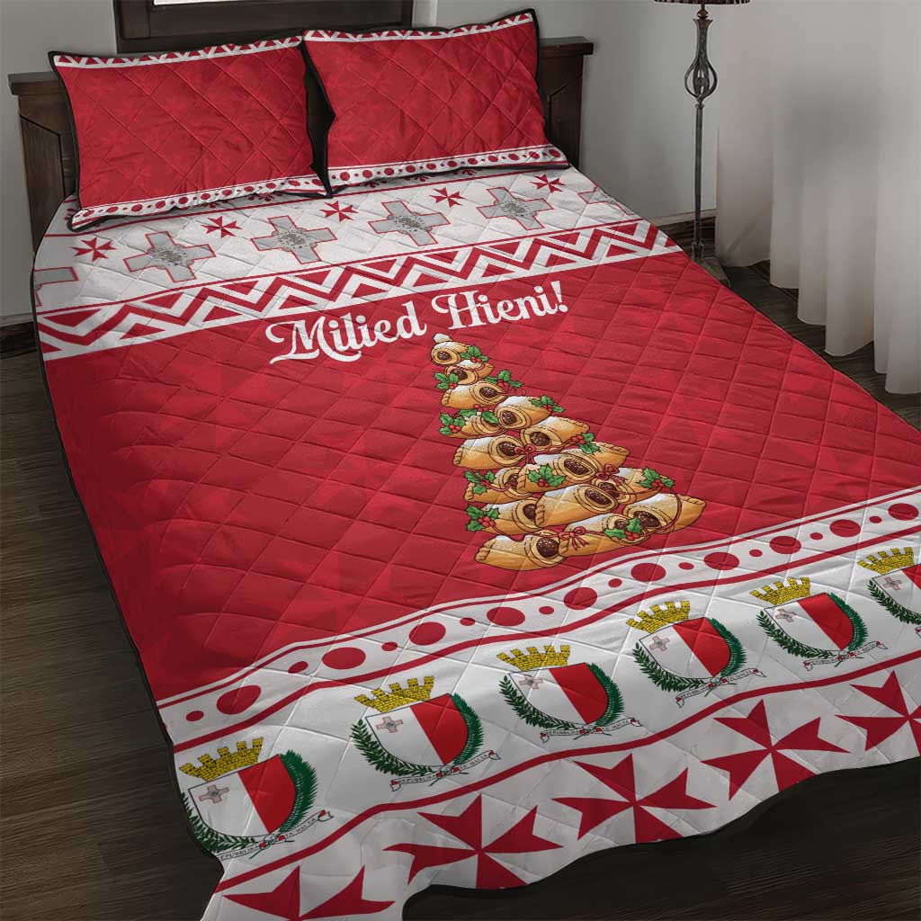 Traditional Maltese Imqaret Pastry Quilt Bed Set Malta Imqaret Christmas Tree - Wonder Print Shop