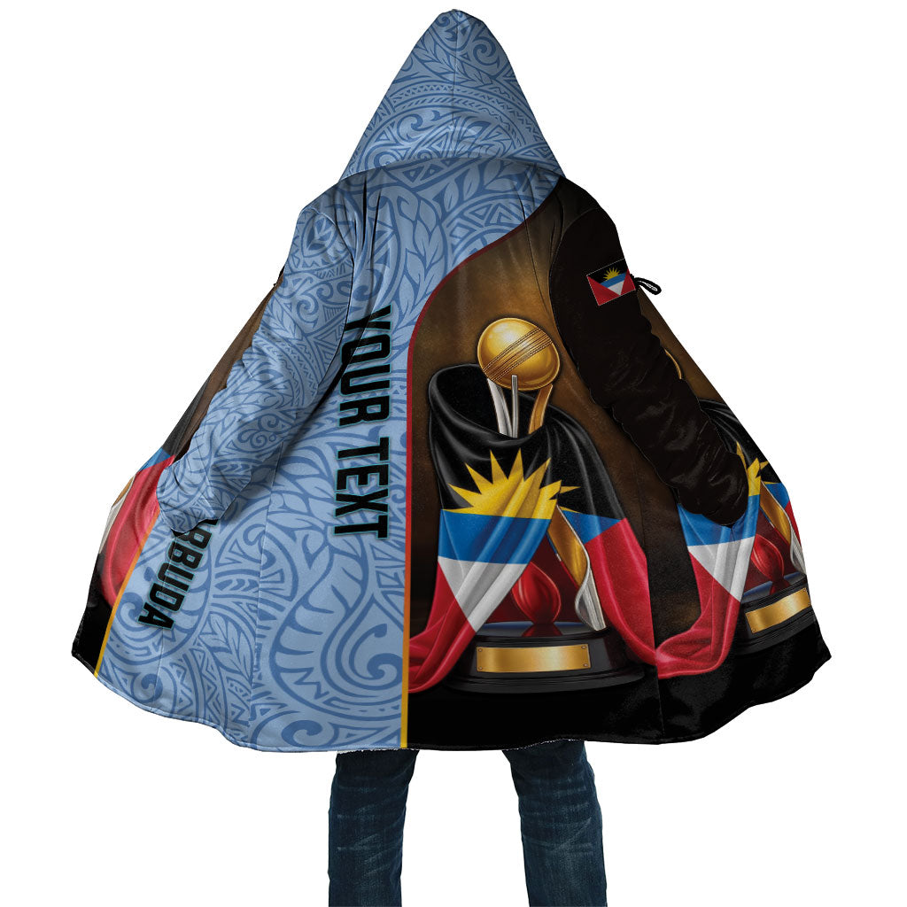 Personalized Antigua and Barbuda Cricket 2026 Cloak Falcons First-Time Champions Trophy Blue Edition
