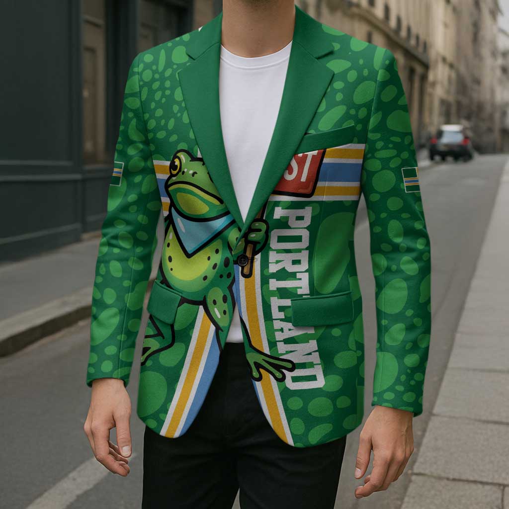 Personalized Resist Portland Frog Blazer Frog Activist Protest City - Wonder Print Shop