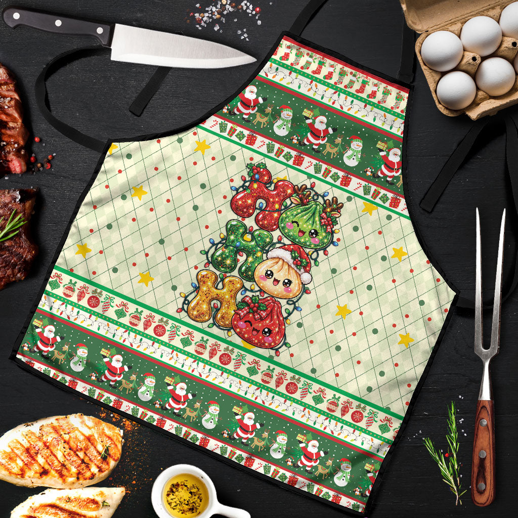 Funny Christmas Food Apron Ho Ho Ho Squishy Dumpling