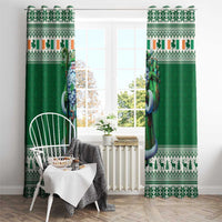 Ireland Christmas Window Curtain Irish Santa Claus - Wonder Print Shop
