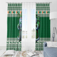 Ireland Christmas Window Curtain Irish Santa Claus - Wonder Print Shop