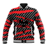 Albania Beast Baseball Jacket Ripped Flag Graphic - Wonder Print Shop