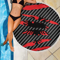 Albania Beast Beach Blanket Ripped Flag Graphic - Wonder Print Shop