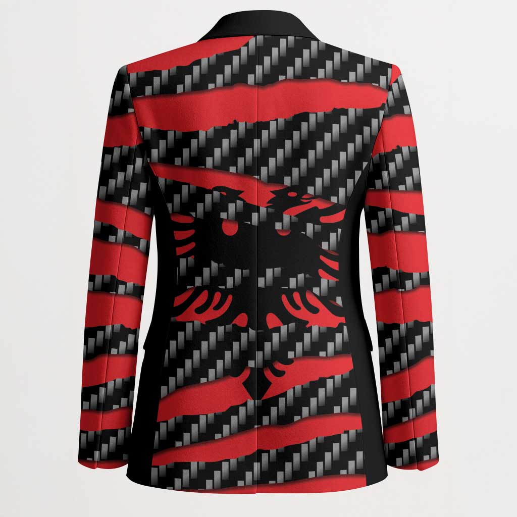 Albania Beast Blazer Ripped Flag Graphic - Wonder Print Shop