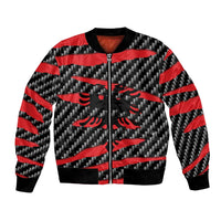 Albania Beast Bomber Jacket Ripped Flag Graphic - Wonder Print Shop