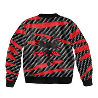 Albania Beast Bomber Jacket Ripped Flag Graphic - Wonder Print Shop