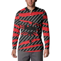 Albania Beast Button Sweatshirt Ripped Flag Graphic - Wonder Print Shop