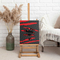 Albania Beast Canvas Wall Art Ripped Flag Graphic - Wonder Print Shop