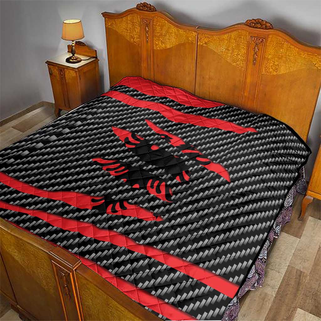 Albania Beast Quilt Ripped Flag Graphic - Wonder Print Shop