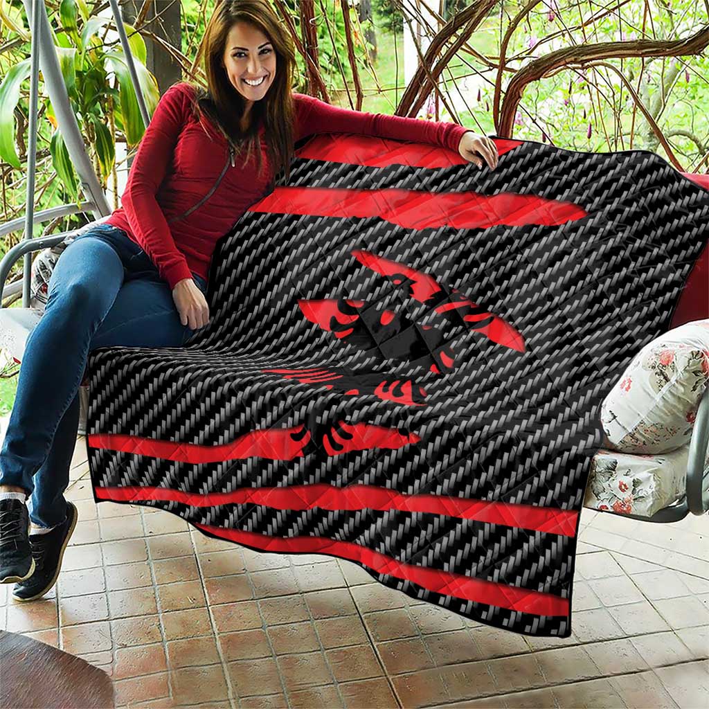 Albania Beast Quilt Ripped Flag Graphic - Wonder Print Shop