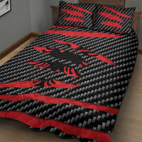 Albania Beast Quilt Bed Set Ripped Flag Graphic - Wonder Print Shop