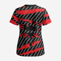 Albania Beast Scrub Top Ripped Flag Graphic - Wonder Print Shop