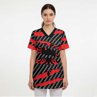 Albania Beast Scrub Top Ripped Flag Graphic - Wonder Print Shop