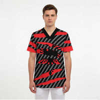 Albania Beast Scrub Top Ripped Flag Graphic - Wonder Print Shop