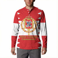 Personalized Polish-Lithuanian Commonwealth Button Sweatshirt Royal Coat Of Arms Style