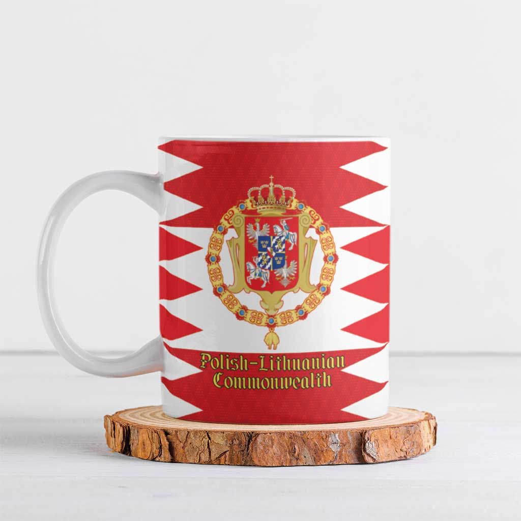 Personalized Polish-Lithuanian Commonwealth Ceramic Mug Royal Coat Of Arms Style