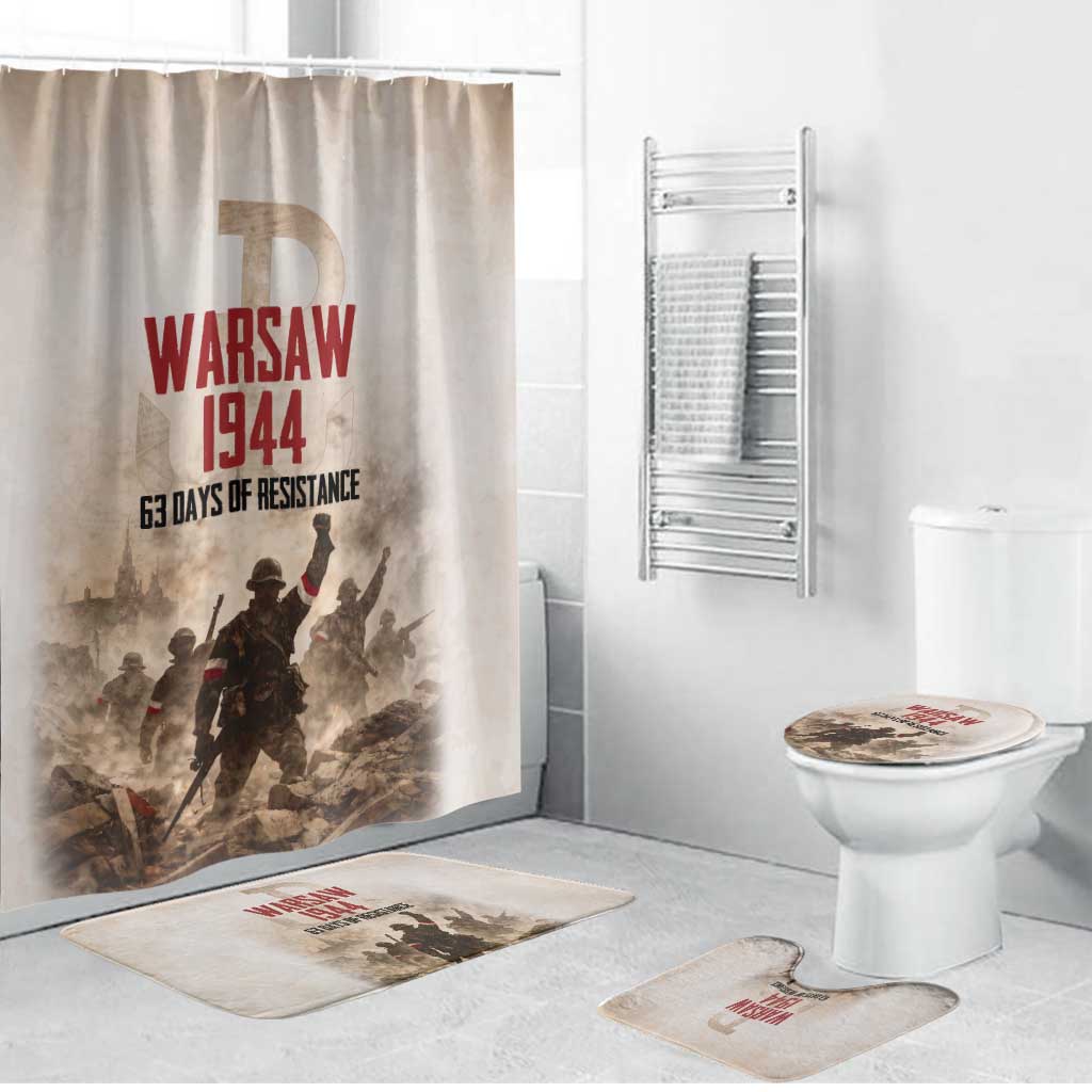 Polish Kotwica Warsaw Uprising 1944 Bathroom Set 63 Days of Resistance WWII
