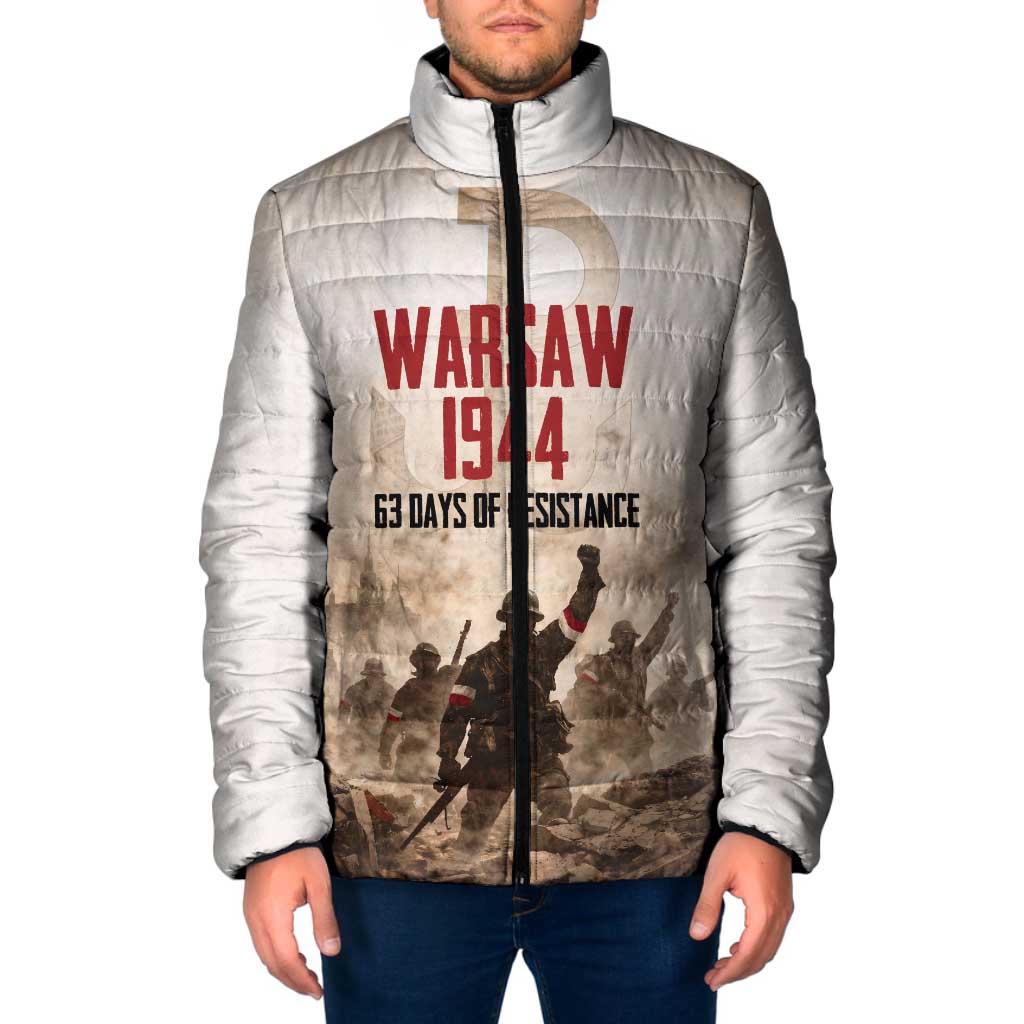 Polish Kotwica Warsaw Uprising 1944 Padded Jacket 63 Days of Resistance WWII