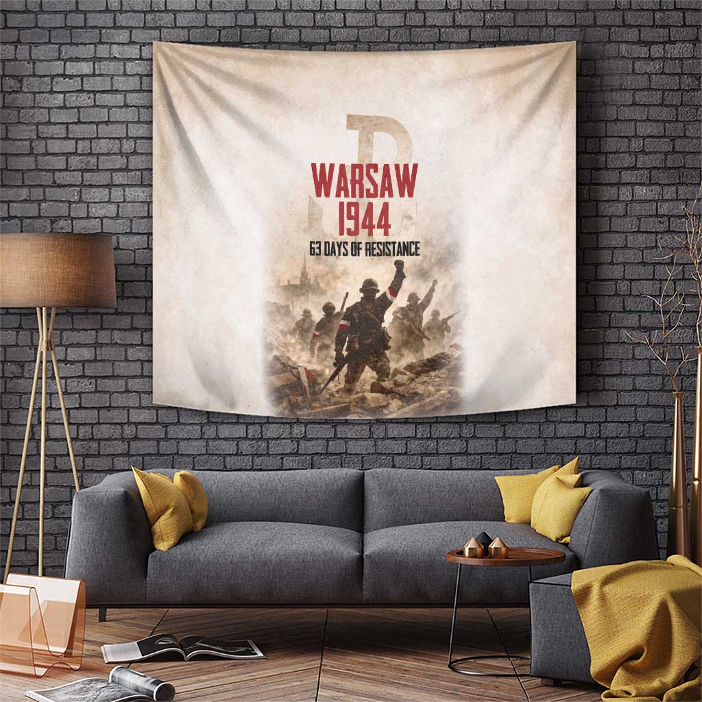 Polish Kotwica Warsaw Uprising 1944 Tapestry 63 Days of Resistance WWII