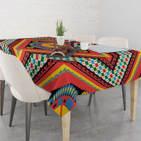 Sicily Italy Carretto Siciliano Tablecloth Red Sicilian Cart Wheel Pattern