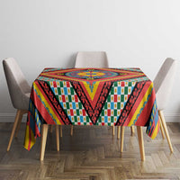 Sicily Italy Carretto Siciliano Tablecloth Red Sicilian Cart Wheel Pattern