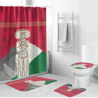 Italy Abruzzo Bathroom Set Emblem With Flag Style - Wonder Print Shop