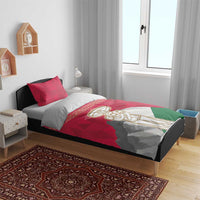 Italy Abruzzo Bedding Set Emblem With Flag Style - Wonder Print Shop