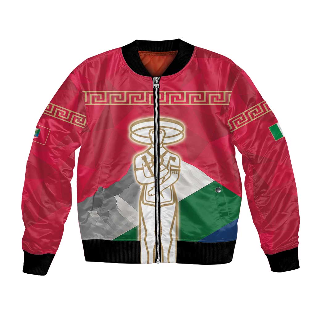 Italy Abruzzo Bomber Jacket Emblem With Flag Style LT19