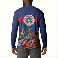 Liberia Flag Day Button Sweatshirt Lone Star Heritage Pride