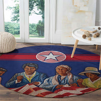 Liberia Flag Day Round Carpet Lone Star Heritage Pride