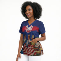 Liberia Flag Day Scrub Top Lone Star Heritage Pride