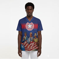 Liberia Flag Day Scrub Top Lone Star Heritage Pride