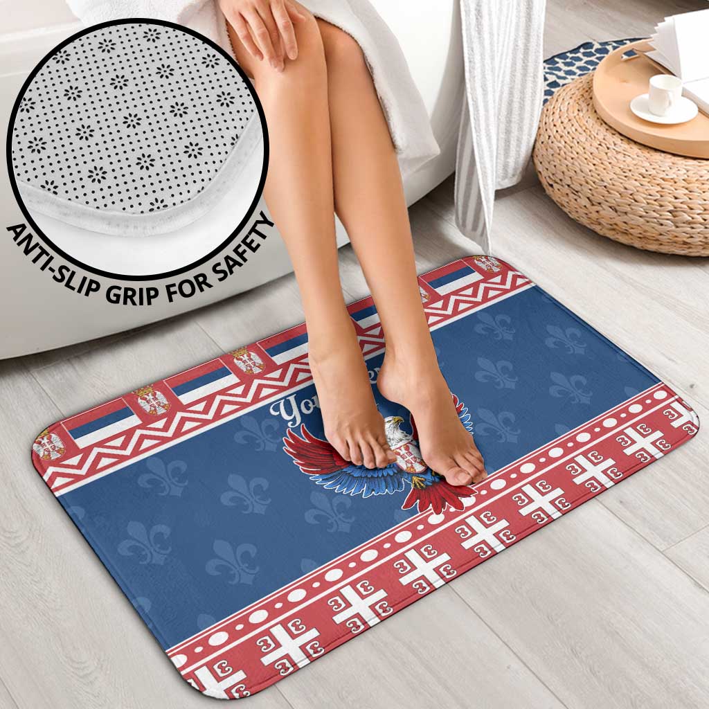 Personalized Serbia Christmas Eagle Bathroom Set Srecan Bozic Tee - Wonder Print Shop