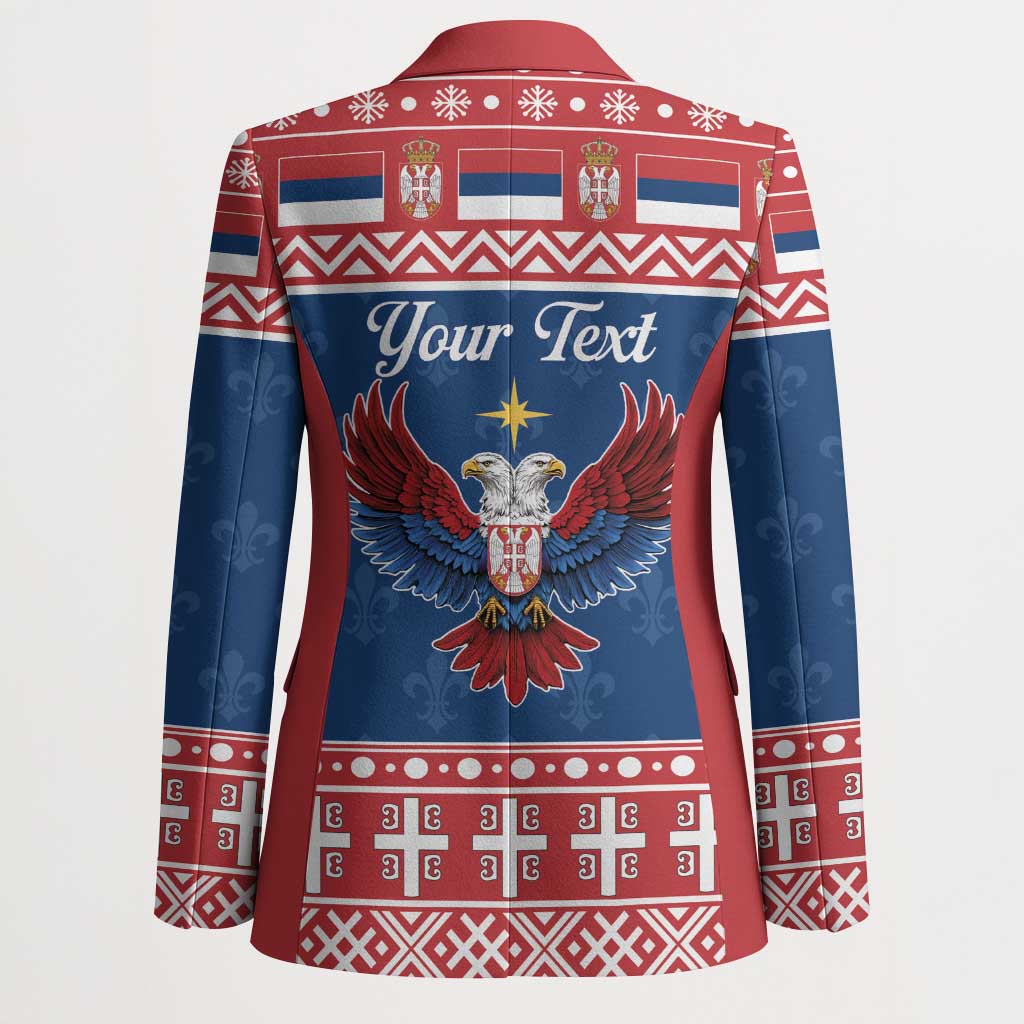 Personalized Serbia Christmas Eagle Blazer Srecan Bozic Tee - Wonder Print Shop