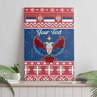 Personalized Serbia Christmas Eagle Canvas Wall Art Srecan Bozic Tee - Wonder Print Shop