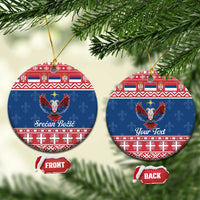 Personalized Serbia Christmas Eagle Ceramic Ornament Srecan Bozic Tee - Wonder Print Shop