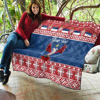Personalized Serbia Christmas Eagle Quilt Srecan Bozic Tee - Wonder Print Shop