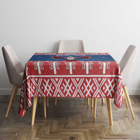 Personalized Serbia Christmas Eagle Tablecloth Srecan Bozic Tee - Wonder Print Shop