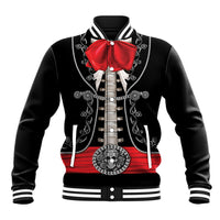 Mexico Dia de los Muertos Baseball Jacket Mexican Mariachi Skeleton Style