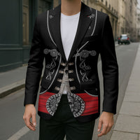 Mexico Dia de los Muertos Blazer Mexican Mariachi Skeleton Style