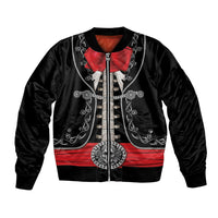 Mexico Dia de los Muertos Bomber Jacket Mexican Mariachi Skeleton Style