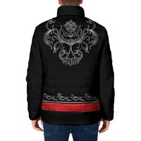 Mexico Dia de los Muertos Padded Jacket Mexican Mariachi Skeleton Style