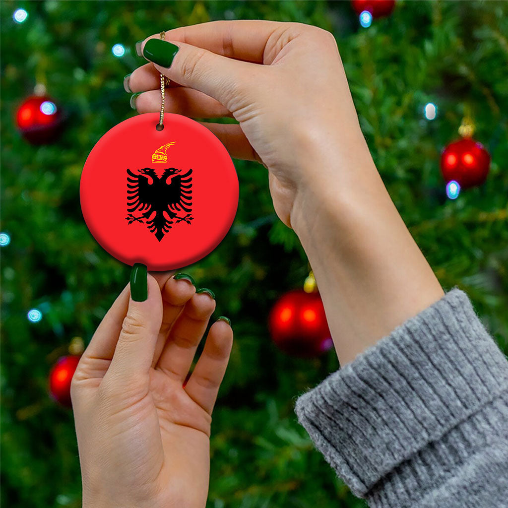 Albania Ceramic Ornament Flag Color Inspiration