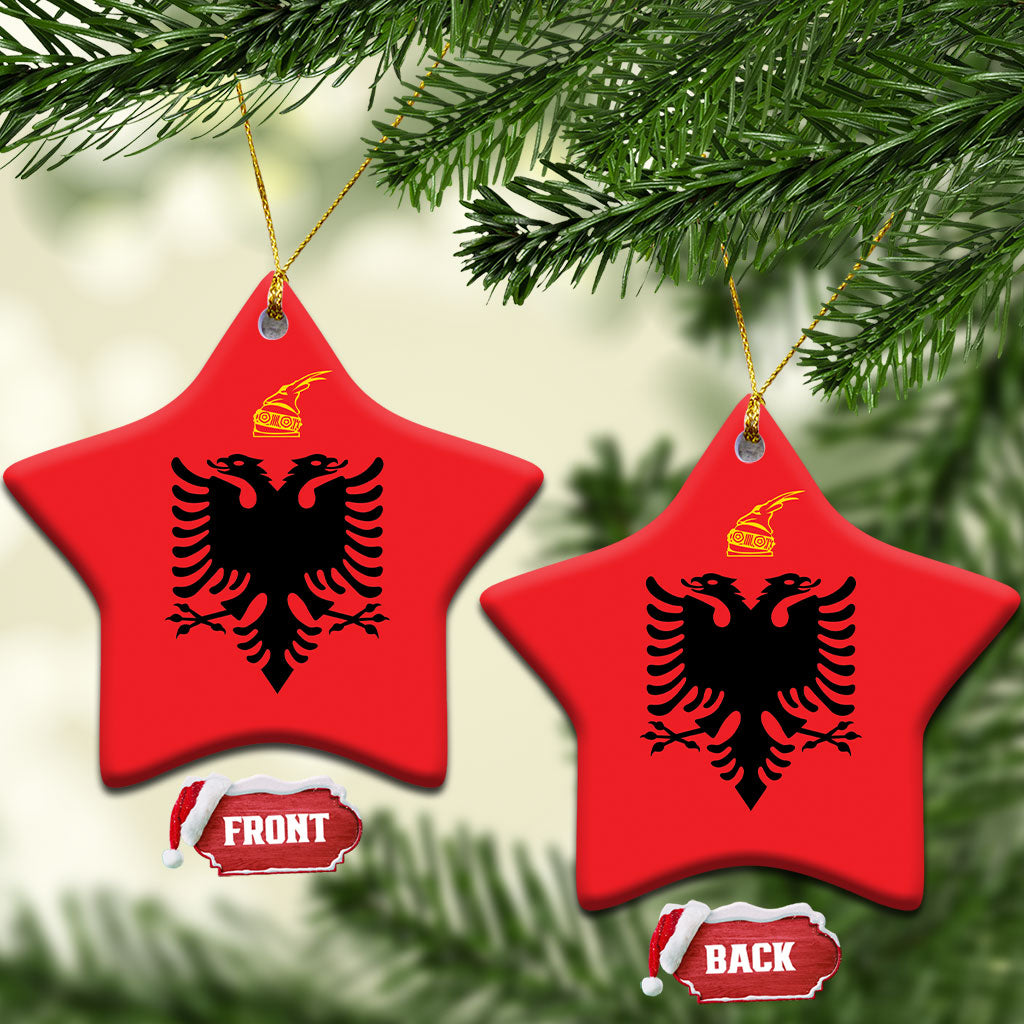 Albania Ceramic Ornament Flag Color Inspiration