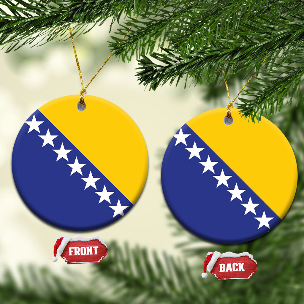 Bosnia and Herzegovina Ceramic Ornament Flag Color Inspiration