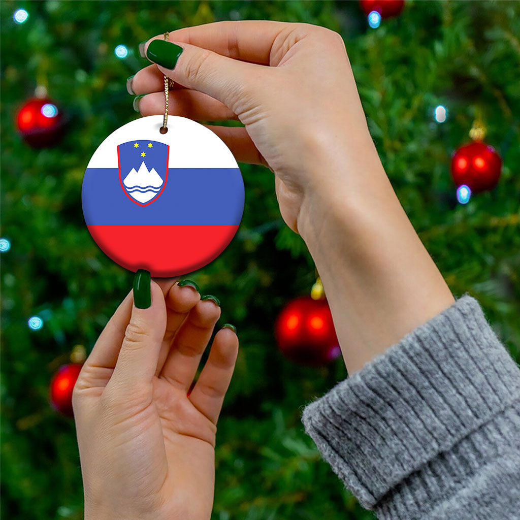 Slovenia Ceramic Ornament Flag Color Inspiration