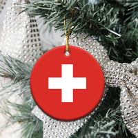 Switzerland Ceramic Ornament Flag Color Inspiration