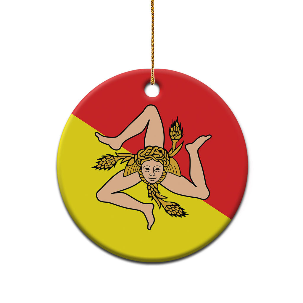 Sicily Italy Ceramic Ornament Flag Color Inspiration