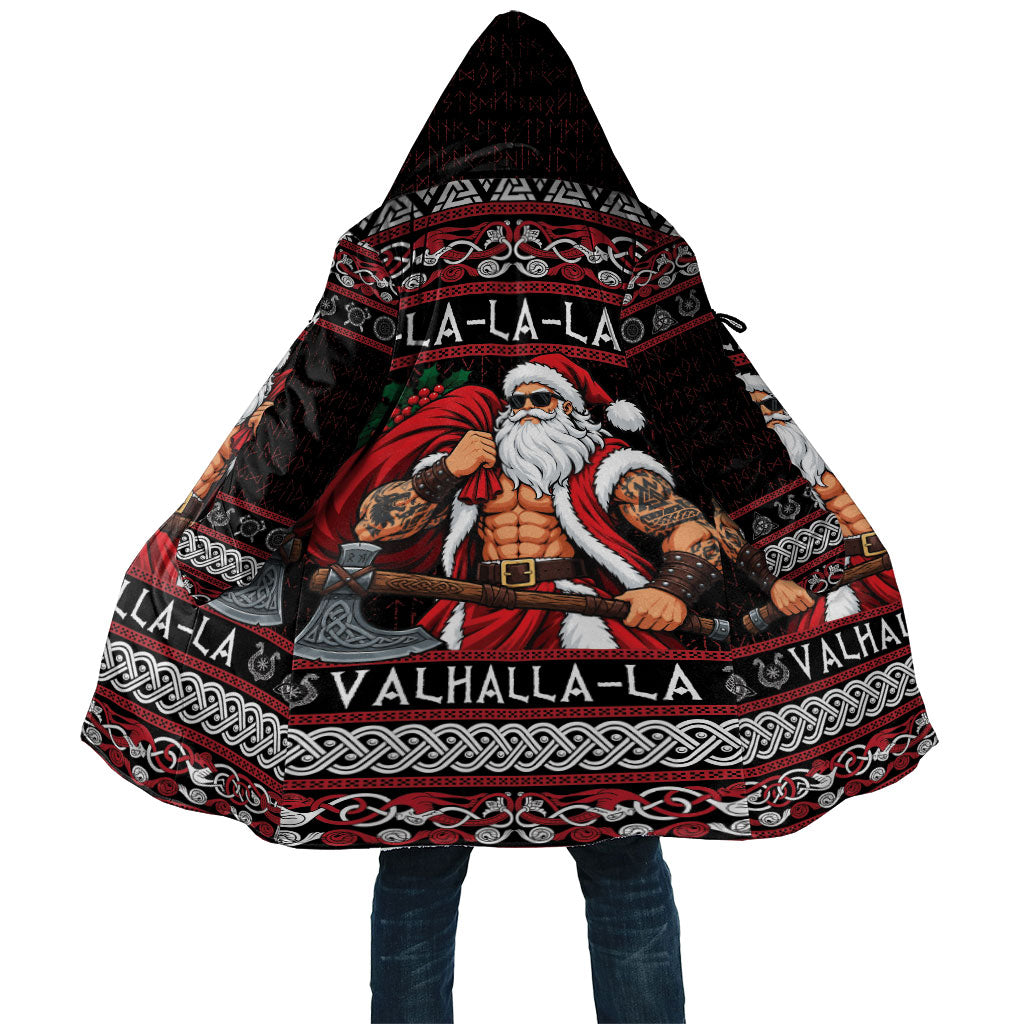 Muscular Viking Santa Claus Christmas Cloak Fa La La La Valhalla Viking